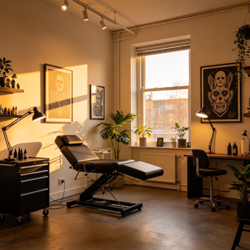 Golden Hour Tattoo studio interior