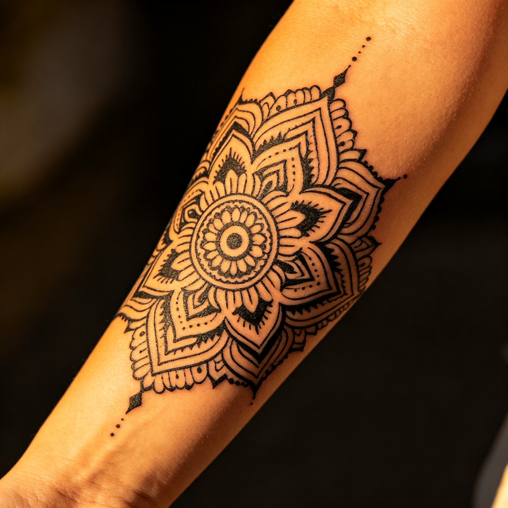 Ornamental mandala tattoo